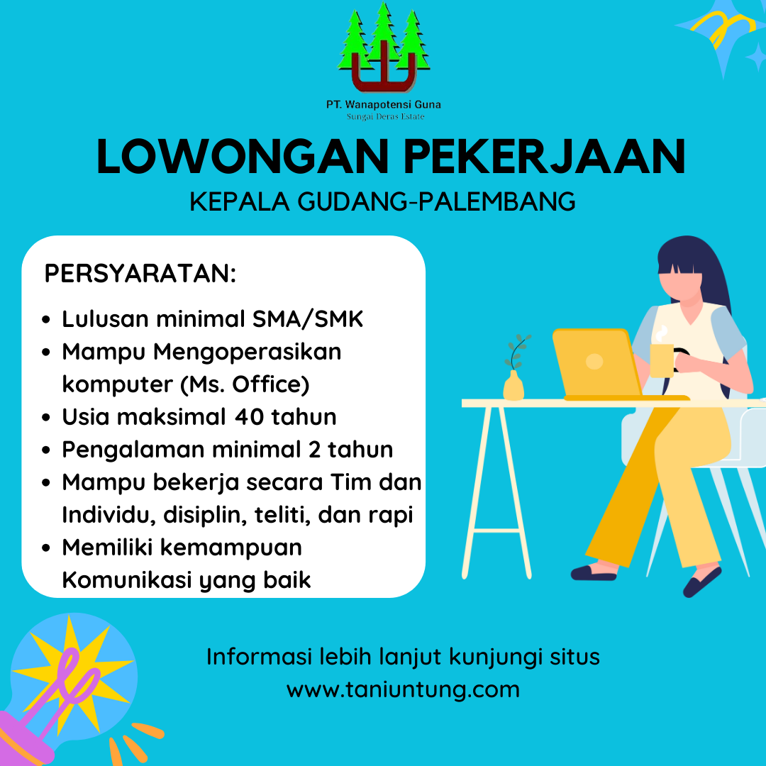 Informasi Loker Pertanian Sebagai Kepala Gudang Tani Untung